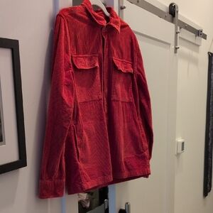 American Eagle Outfitters Vibrant Red Corduroy Jacket